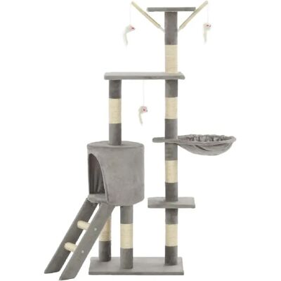 Helloshop26 Arbre à chat gris 138cm - Arbre à chat - Publicité Helloshop26 Arbre à chat gris 138cm - Arbre à chat - Publicité