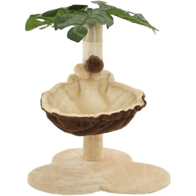 Helloshop26 - Arbre à chat avec sisal, 50cm, beige et marron - Publicité Helloshop26 - Arbre à chat avec sisal, 50cm, beige et marron - Publicité