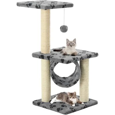 Arbre à chat vidaXL avec poteaux en sisal 65 cm gris empreintes - Arbre à chat - Publicité Arbre à chat vidaXL avec poteaux en sisal 65 cm gris empreintes - Arbre à chat - Publicité