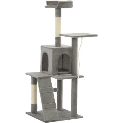 Arbre à Chat Helloshop26 - 120cm Gris avec Sisal et Maison Confortable - Publicité Arbre à Chat Helloshop26 - 120cm Gris avec Sisal et Maison Confortable - Publicité