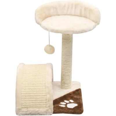 Helloshop26 - Arbre à chat beige marron 40cm - Publicité Helloshop26 - Arbre à chat beige marron 40cm - Publicité