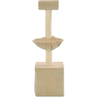 Helloshop26 - Arbre à Chat Beige 105cm avec Poteaux Sisal - Publicité Helloshop26 - Arbre à Chat Beige 105cm avec Poteaux Sisal - Publicité