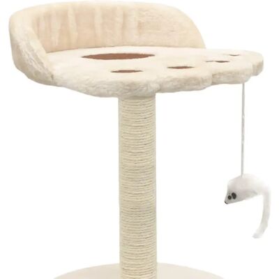 Helloshop26 - Arbre à Chat Beige et Marron - 40cm - Publicité Helloshop26 - Arbre à Chat Beige et Marron - 40cm - Publicité