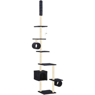 Arbre à Chat Bleu Foncé 260cm - Multi-niveaux, Sisal - Publicité Arbre à Chat Bleu Foncé 260cm - Multi-niveaux, Sisal - Publicité