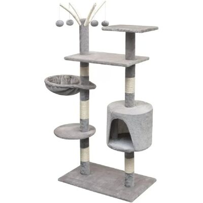 Helloshop26 Arbre à Chat - Sisal Gris - 125cm - Publicité Helloshop26 Arbre à Chat - Sisal Gris - 125cm - Publicité