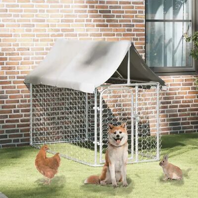 Enclos extérieur pour chien vidaXL avec toit 200x100x150 cm - Publicité Enclos extérieur pour chien vidaXL avec toit 200x100x150 cm - Publicité