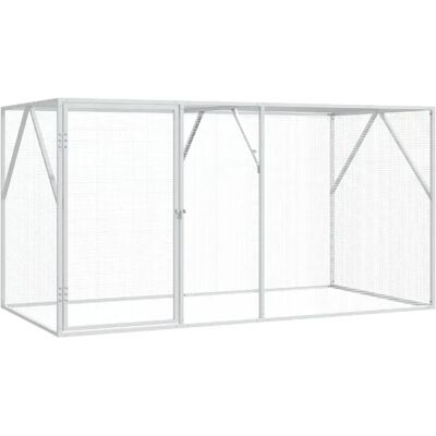 vidaXL Cage pour oiseaux Anthracite 208 x 102 x 108 cm Acier galvanisé - Publicité vidaXL Cage pour oiseaux Anthracite 208 x 102 x 108 cm Acier galvanisé - Publicité