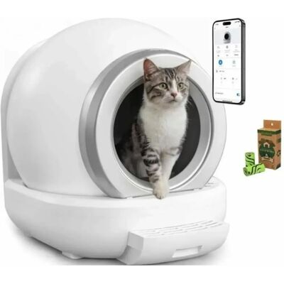 Générique Bac à litière pour chats Blanc Gris - Publicité Générique Bac à litière pour chats Blanc Gris - Publicité