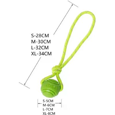 General Balle pour chien indestructible, jouet rebondissant en caoutchouc à mâcher, jouet pour chien avec corde, jouets interactifs pour grands chiens et chiots~00518 - Publicité General Balle pour chien indestructible, jouet rebondissant en caoutchouc à mâcher, jouet pour chien avec corde, jouets interactifs pour grands chiens et chiots~00518 - Publicité
