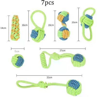 General Jouet pour chien en corde de coton résistant aux morsures, balle de nettoyage des dents molaires avec nœuds, ensemble de jouets pour chat et chien~03029 - Publicité General Jouet pour chien en corde de coton résistant aux morsures, balle de nettoyage des dents molaires avec nœuds, ensemble de jouets pour chat et chien~03029 - Publicité