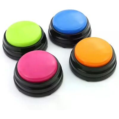 General Enceinte pour animaux de compagnie, bouton de conversation enregistrable, enregistreur vocal pour chat, jouet parlant, appareil d'entraînement à la communication pour animaux de compagnie, boîte à presser, jouets pour chiens~07287 - Publicité General Enceinte pour animaux de compagnie, bouton de conversation enregistrable, enregistreur vocal pour chat, jouet parlant, appareil d'entraînement à la communication pour animaux de compagnie, boîte à presser, jouets pour chiens~07287 - Publicité
