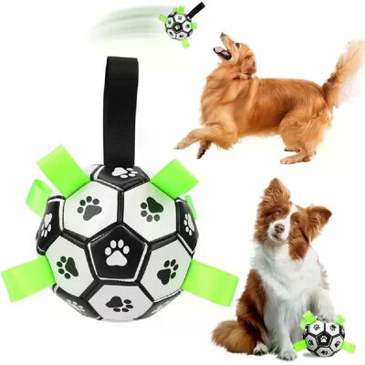 General Balles à mâcher pour chien, accessoires pour animaux de compagnie, ballon de football d'entraînement en plein air pour chiots avec poignées, jouets interactifs de 15 cm pour animaux de compagnie~05132 - Publicité General Balles à mâcher pour chien, accessoires pour animaux de compagnie, ballon de football d'entraînement en plein air pour chiots avec poignées, jouets interactifs de 15 cm pour animaux de compagnie~05132 - Publicité