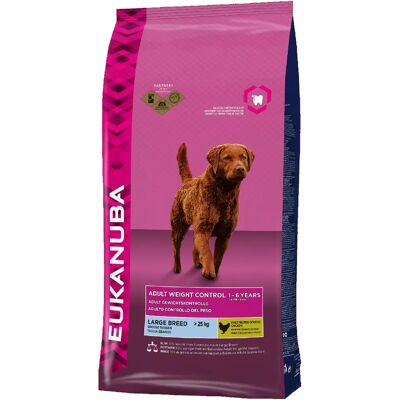 Nourriture sèche Eukanuba contrôle du poids pour grandes races - 15kg - Publicité Nourriture sèche Eukanuba contrôle du poids pour grandes races - 15kg - Publicité
