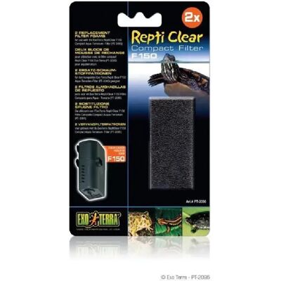 Exo Terra Mousse de rechange pour filtre d'aquarium pour Repti Clear F150 - 2 unités - Publicité Exo Terra Mousse de rechange pour filtre d'aquarium pour Repti Clear F150 - 2 unités - Publicité