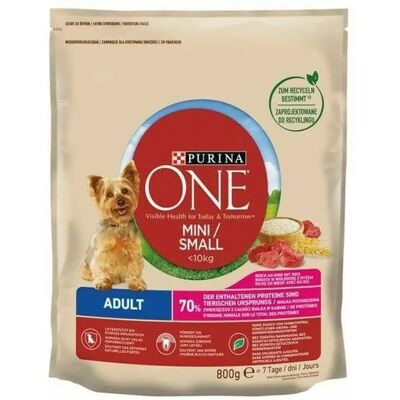 Nourriture pour chiens Purina One Mini Veau - 800 G - Publicité Nourriture pour chiens Purina One Mini Veau - 800 G - Publicité