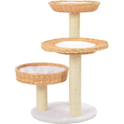 Helloshop26 Arbre à chat en saule naturel avec sisal - 68cm - Publicité Helloshop26 Arbre à chat en saule naturel avec sisal - 68cm - Publicité