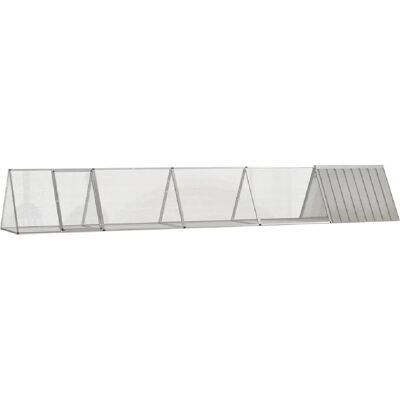 vidaXL Cage à lapin gris galvanisé 504,5x80,5x71 cm - Publicité vidaXL Cage à lapin gris galvanisé 504,5x80,5x71 cm - Publicité