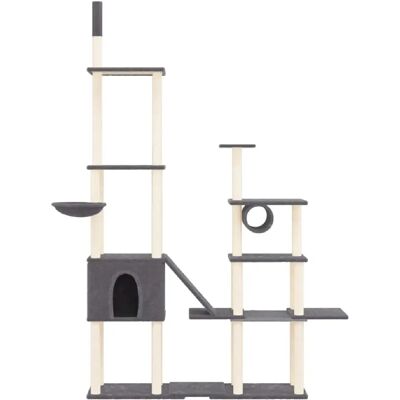 Helloshop26 Arbre à chat 279 cm - Gris foncé - Publicité Helloshop26 Arbre à chat 279 cm - Gris foncé - Publicité