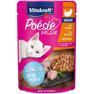 VITAKRAFT Poesie Delice Junior Dinde en Sauce - 85g - Publicité VITAKRAFT Poesie Delice Junior Dinde en Sauce - 85g - Publicité