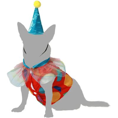 Déguisement de Clown pour Chien Taille S - BigBuy Pets - Publicité Déguisement de Clown pour Chien Taille S - BigBuy Pets - Publicité