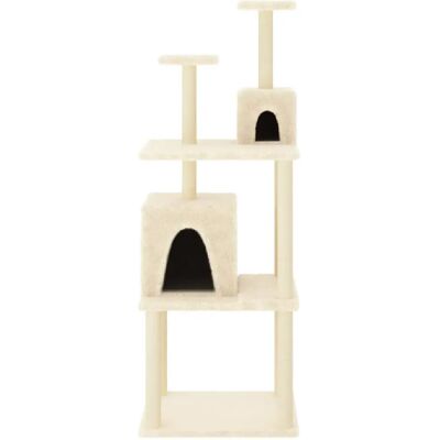 HELLOSHOP26 - Cat Tower 167cm - Crème - Cat Tree - Publicité HELLOSHOP26 - Cat Tower 167cm - Crème - Cat Tree - Publicité