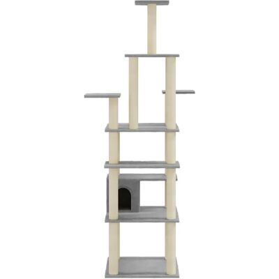 Helloshop26 - Cat Tree Tower - Gris clair - Arbre à chat - Publicité Helloshop26 - Cat Tree Tower - Gris clair - Arbre à chat - Publicité