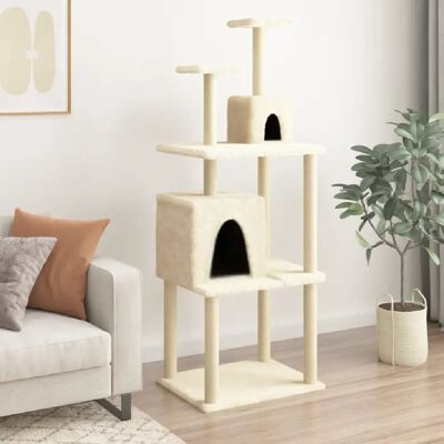 Arbre à chat vidaXL avec poteaux en sisal - Tour d'escalade et de griffes - Publicité Arbre à chat vidaXL avec poteaux en sisal - Tour d'escalade et de griffes - Publicité