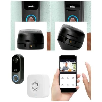 Carillon interphone vidéo sans fil Wi-Fi - ALECTO - SMART-RING20 - Vision nocturne - Détection mouvement - Compatible Tuya - Publicité Carillon interphone vidéo sans fil Wi-Fi - ALECTO - SMART-RING20 - Vision nocturne - Détection mouvement - Compatible Tuya - Publicité