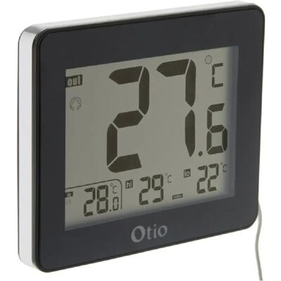 Otio Thermomètre Filaire Noir - Extérieur - Publicité Otio Thermomètre Filaire Noir - Extérieur - Publicité
