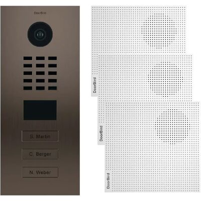 Doorbird D2103BV - Interphone vidéo avec 3 boutons - Bronze - Publicité Doorbird D2103BV - Interphone vidéo avec 3 boutons - Bronze - Publicité