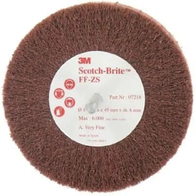 Brosse Fine Scotch-Brite 3M - Diamètre 100mm - Publicité Brosse Fine Scotch-Brite 3M - Diamètre 100mm - Publicité