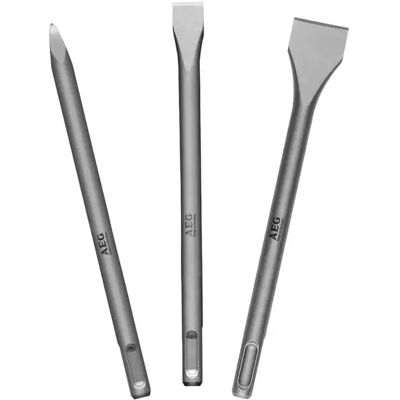AEG Lot de 3 burins SDS-plus - Publicité AEG Lot de 3 burins SDS-plus - Publicité