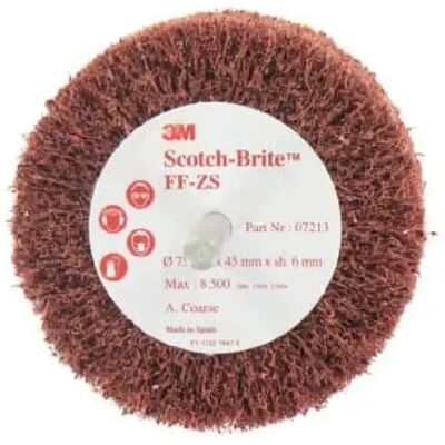 Brosse grossière Scotch-Brite 3M - Brosse - Diamètre 75 mm - Publicité Brosse grossière Scotch-Brite 3M - Brosse - Diamètre 75 mm - Publicité