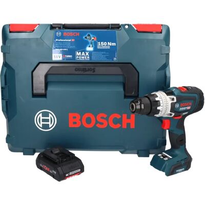 Bosch GSR 18V-150 C Professional Perceuse-visseuse sans fil 150 Nm Biturbo Brushless 18V + 1x Batterie ProCORE 4,0 Ah + Coffret L-Boxx - sans chargeur - Publicité Bosch GSR 18V-150 C Professional Perceuse-visseuse sans fil 150 Nm Biturbo Brushless 18V + 1x Batterie ProCORE 4,0 Ah + Coffret L-Boxx - sans chargeur - Publicité