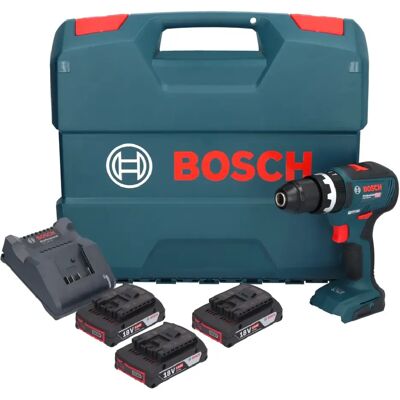 Bosch GSB 18V-55 Professional Perceuse-visseuse à percussion sans fil 18 V 55 Nm Brushless ( 0615990M5V ) + 3x batterie 2,0 Ah + chargeur + Coffret - Publicité Bosch GSB 18V-55 Professional Perceuse-visseuse à percussion sans fil 18 V 55 Nm Brushless ( 0615990M5V ) + 3x batterie 2,0 Ah + chargeur + Coffret - Publicité