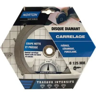 Norton 70184602617 - Lame Diamantée - 125mm pour Carrelage - Professionnel - Publicité Norton 70184602617 - Lame Diamantée - 125mm pour Carrelage - Professionnel - Publicité