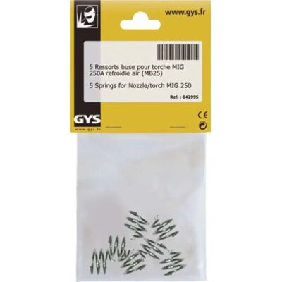 GYS 042995 - Ressorts pour buse torche MIG 250 - Lot de 5 - Publicité GYS 042995 - Ressorts pour buse torche MIG 250 - Lot de 5 - Publicité