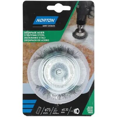 Symantec Norton Brosse perceuse coupe ondulé acier 75 mm - Queue hex 6 mm - Gris - Publicité Symantec Norton Brosse perceuse coupe ondulé acier 75 mm - Queue hex 6 mm - Gris - Publicité