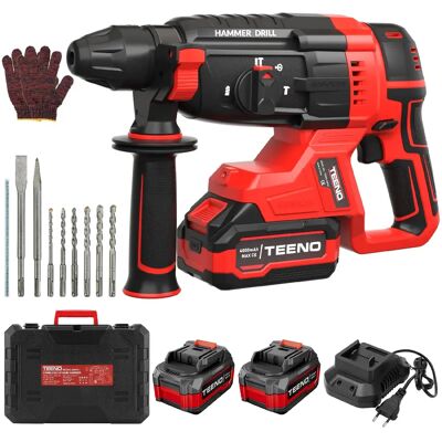 TEENO Perforateur sans fil, 6x forets, Batterie 20V 4.0Ah - Publicité TEENO Perforateur sans fil, 6x forets, Batterie 20V 4.0Ah - Publicité