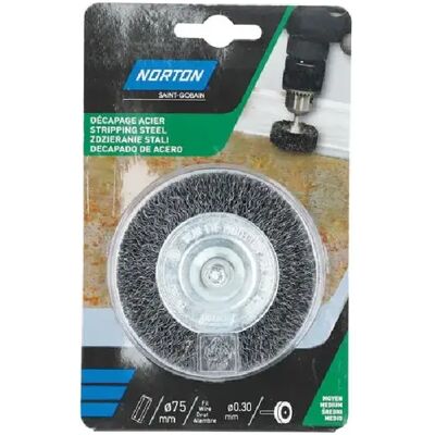 Brosse de forage circulaire ondulée en acier Norton - Brosse - Publicité Brosse de forage circulaire ondulée en acier Norton - Brosse - Publicité