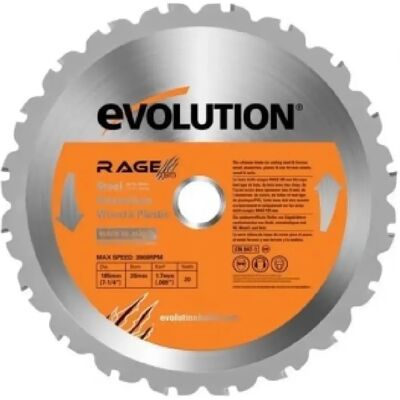 Lame de scie circulaire multifonction Evolution Power Tools - 185mm - Publicité Lame de scie circulaire multifonction Evolution Power Tools - 185mm - Publicité