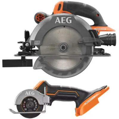 AEG Pack scie circulaire + mini-scie 18 V Brushless - Publicité AEG Pack scie circulaire + mini-scie 18 V Brushless - Publicité