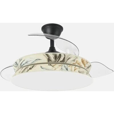 FABRILAMP Ventilateur de plafond Decor 72 W noir et motif clair 6 vitesses - Publicité FABRILAMP Ventilateur de plafond Decor 72 W noir et motif clair 6 vitesses - Publicité
