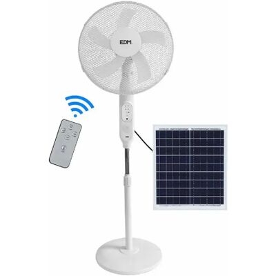 Ventilateur solaire EDM sur pied - 40cm, 3 vitesses, télécommande - Publicité Ventilateur solaire EDM sur pied - 40cm, 3 vitesses, télécommande - Publicité