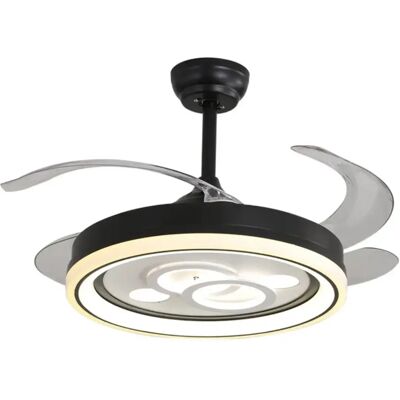 Ventilateur de plafond Dafne Noir 4 Pales LED 72W 3000-6000K - Publicité Ventilateur de plafond Dafne Noir 4 Pales LED 72W 3000-6000K - Publicité