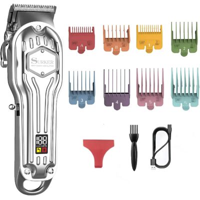 Surker Professionnelle Tondeuse Cheveux Argent - Publicité Surker Professionnelle Tondeuse Cheveux Argent - Publicité