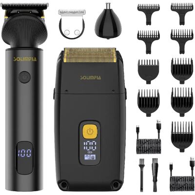 Hatteker RSCW-767 Tondeuse Cheveux et Barbe 3 en 1 Rasoir électrique Noir - Publicité Hatteker RSCW-767 Tondeuse Cheveux et Barbe 3 en 1 Rasoir électrique Noir - Publicité