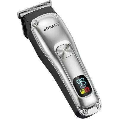 Sokany Tondeuse Sans Fil pour Cheveux Noir / Argent - Publicité Sokany Tondeuse Sans Fil pour Cheveux Noir / Argent - Publicité