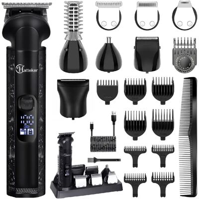Hatteker HT-609 Kit de Tondeuse Cheveux et Barbe Rasoir Homme Corps 8-en-1 Noir - Publicité Hatteker HT-609 Kit de Tondeuse Cheveux et Barbe Rasoir Homme Corps 8-en-1 Noir - Publicité