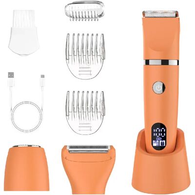 Épilateur RFC-2018 Femmes Rasoir HATTEKER Tondeuse Poils Visage 3-en-1 Wet&Dry Orange - Publicité Épilateur RFC-2018 Femmes Rasoir HATTEKER Tondeuse Poils Visage 3-en-1 Wet&Dry Orange - Publicité